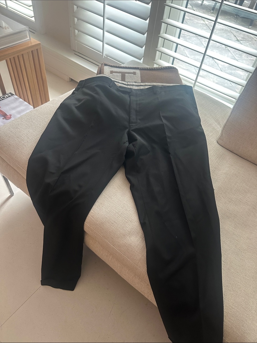 Canali Black Dress Pants - Modern Straight Leg